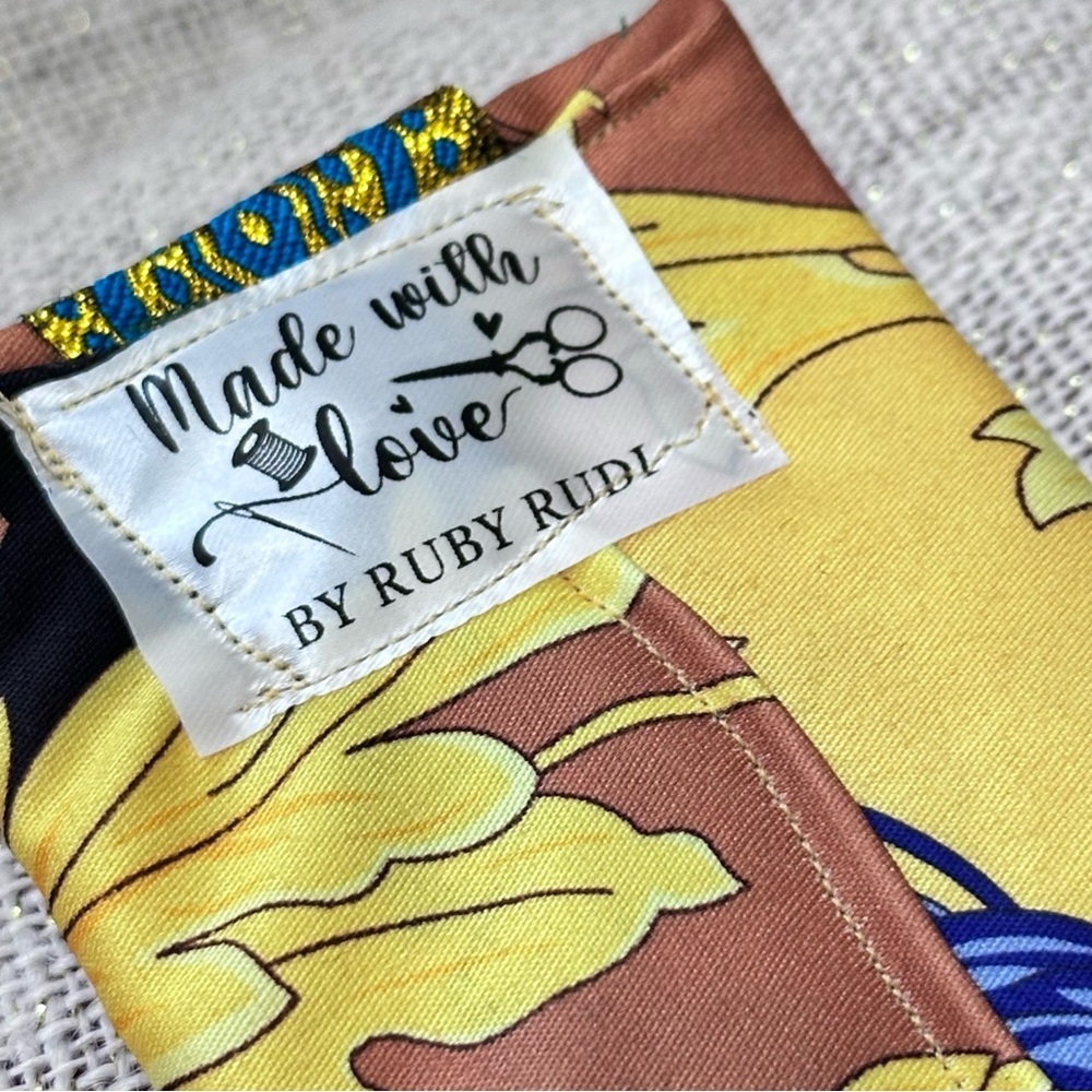 RUBYRUDI Cuff Bracelet Handcrafted OOAK Fabric Embellished Artisan Wearable Art - Picture 10 of 12